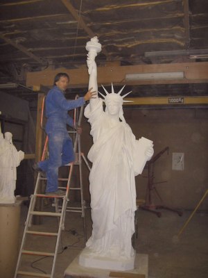 Réalisation d&#039;un agrandissement de la statue de la Liberté