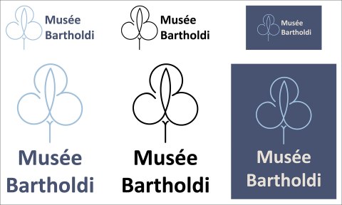 Bandeau des différents logos du musée Bartholdi