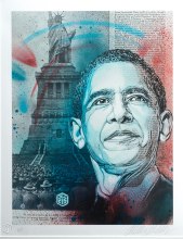 Obama - impression numérique - Christian Guemy